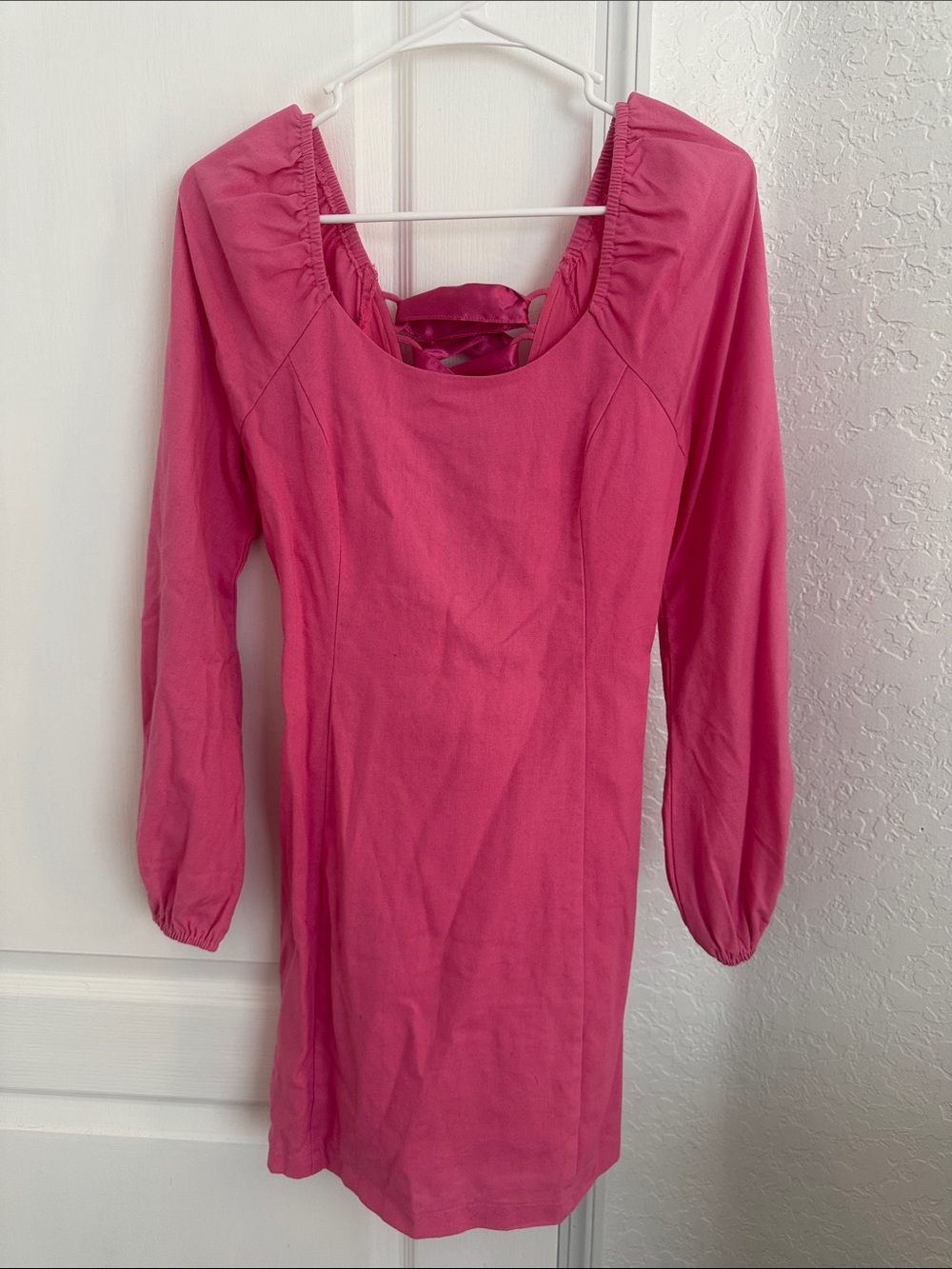Red Dress Boutique Fuchsia Long-Sleeve Scoop Neck Dress